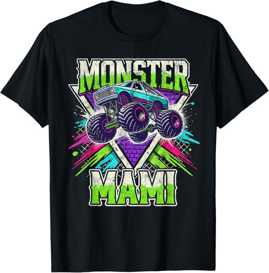 Matching Monster Truck Costume, Jam Birthday Monster Mami T-Shirt - T-Shirt | Black