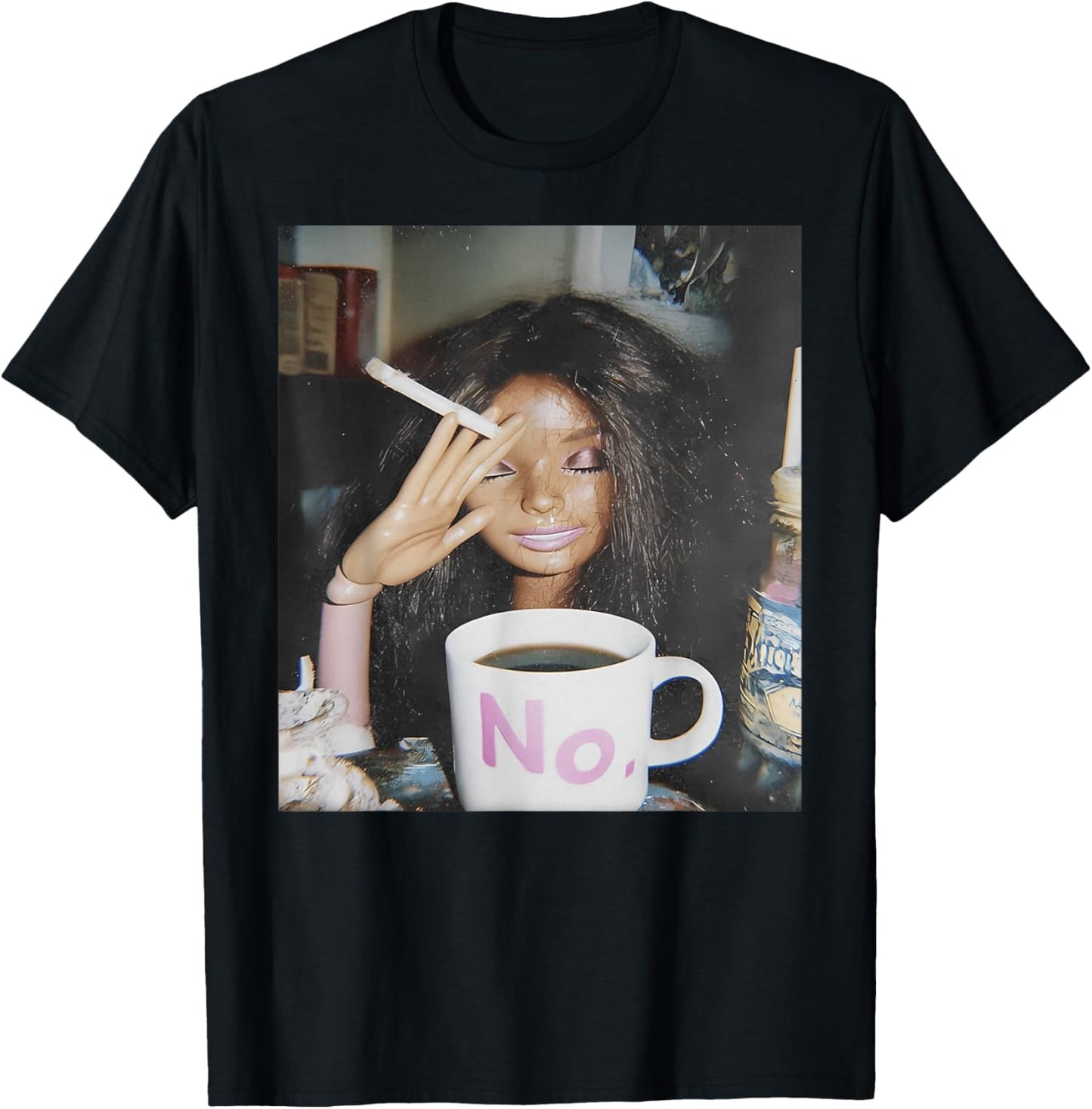 Disgusted Face Meme Doll Babe X Only Baby Love Date Fans T-Shirt - T-Shirt | Black