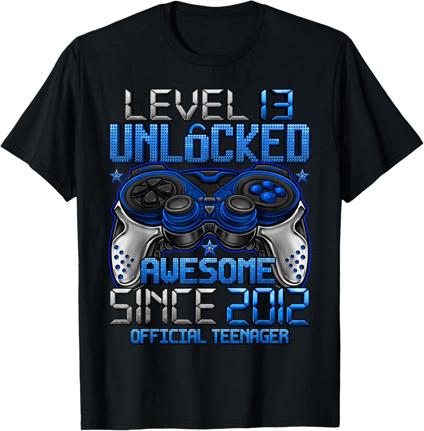 Official Teenager Level 13 Unlocked Gifts 13th Birthday Boy T-Shirt - T-Shirt | Black