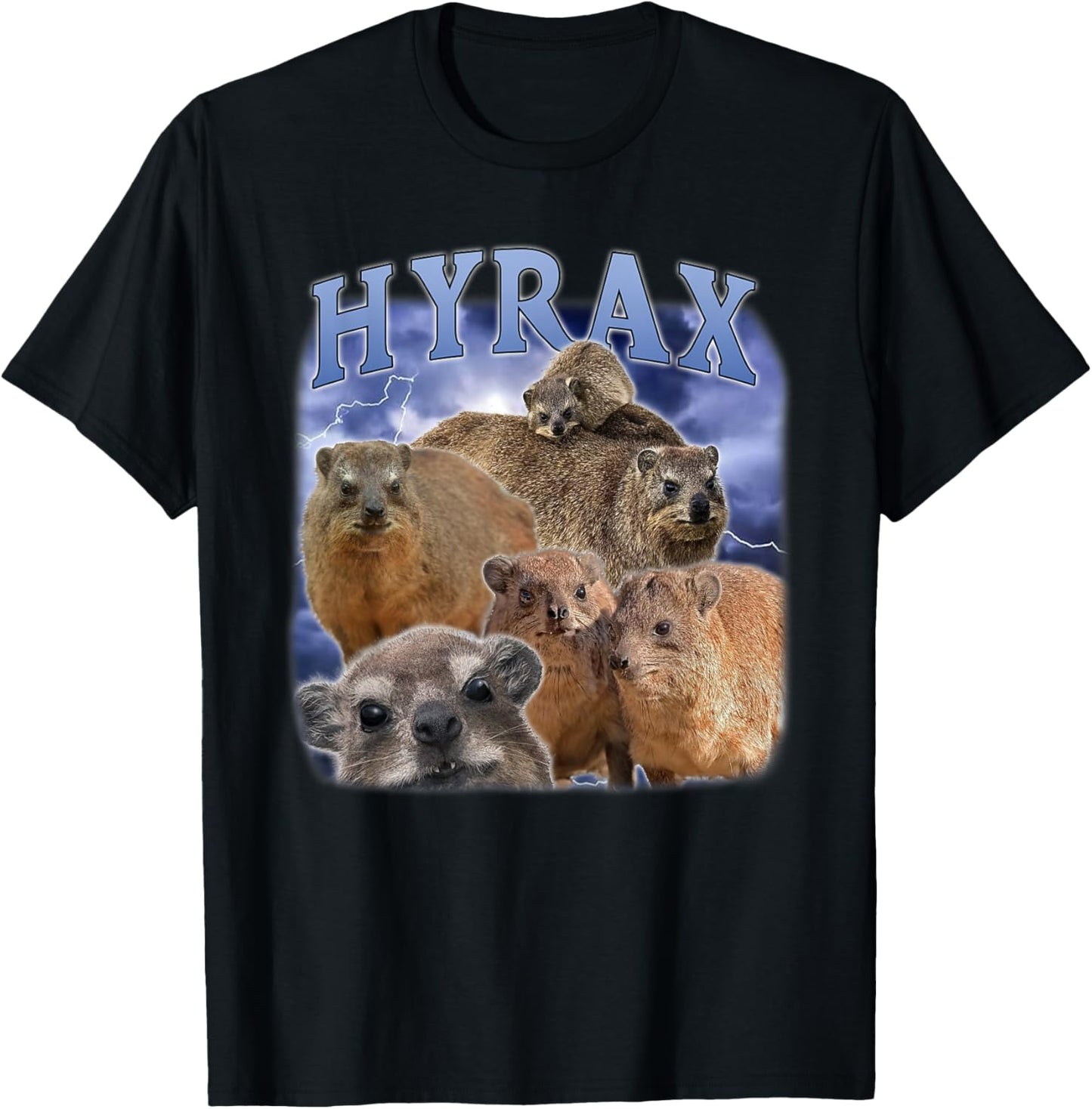 Hyrax Fire Meme Funny Animal Lover Humour Rock Hyrax T-Shirt - T-Shirt | Black