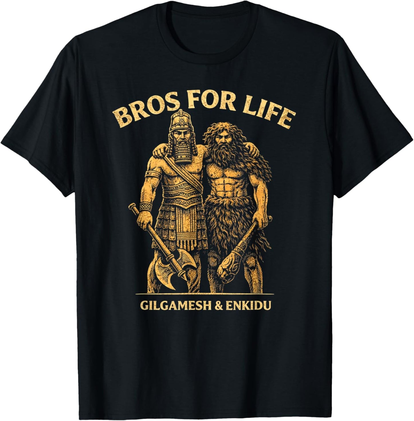 Mythologie sumérienne Antique - Gilgamesh & Enkidu - Sumer T-Shirt - T-Shirt | Black