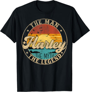 HARLEY The Man The Myth The Legend First Name T-Shirt - T-Shirt | Black