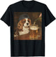 Cavalier King Charles Drinking Beer Funny Dog Meme T-Shirt - T-Shirt | Black