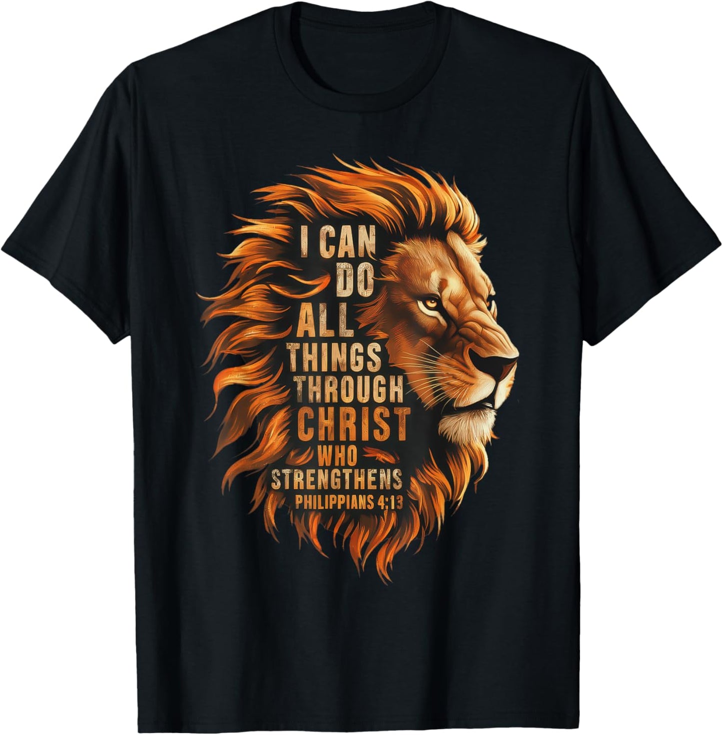 I Can Do Things Through Christ Christian Philippians 4:3 T-Shirt - T-Shirt | Black