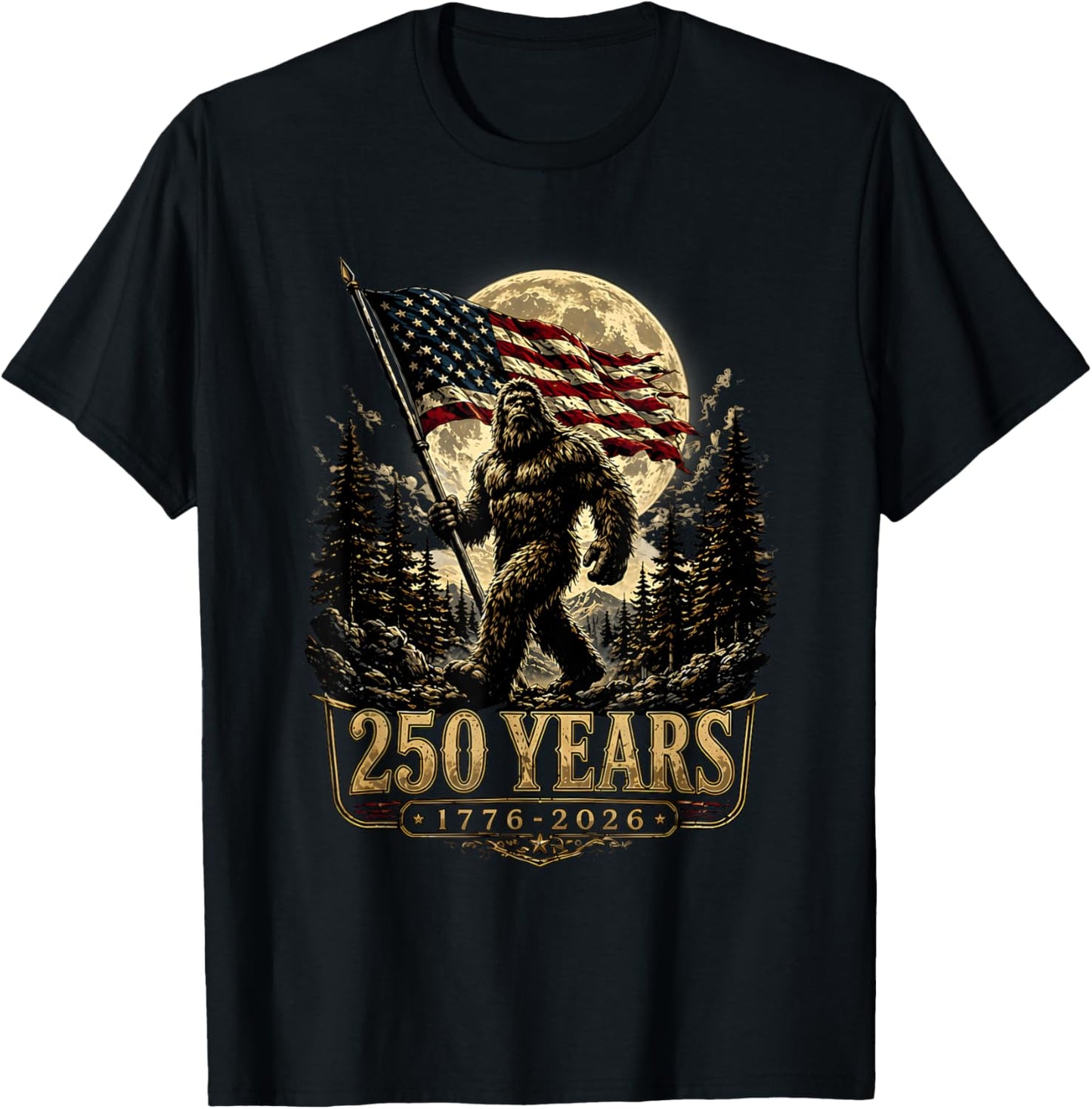 250th Anniversary USA Patriotic 250 Years American 4th July T-Shirt - T-Shirt | Black