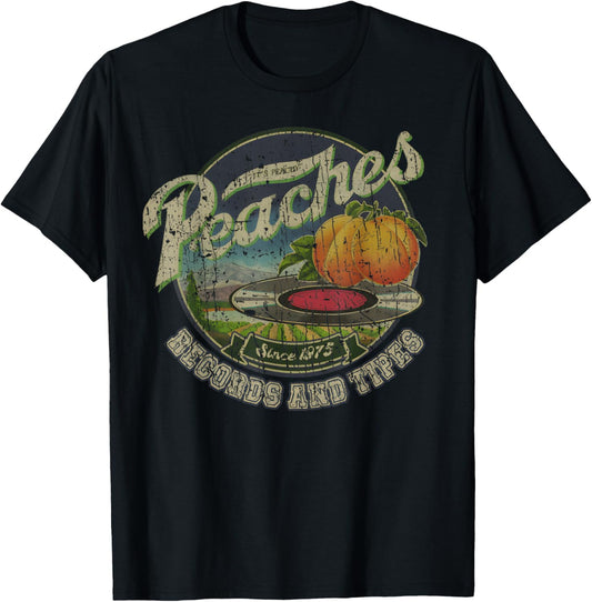 RETRO STYLE Peaches Records 70S Tapes T-Shirt - T-Shirt | Black