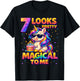 7 Looks Pretty Magical to Me Shirt Unicorn 7th Birthday Girl T-Shirt - T-Shirt | Black