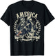 USA George Washington Abe Lincoln Playing Guitar 250th T-Shirt - T-Shirt | Black
