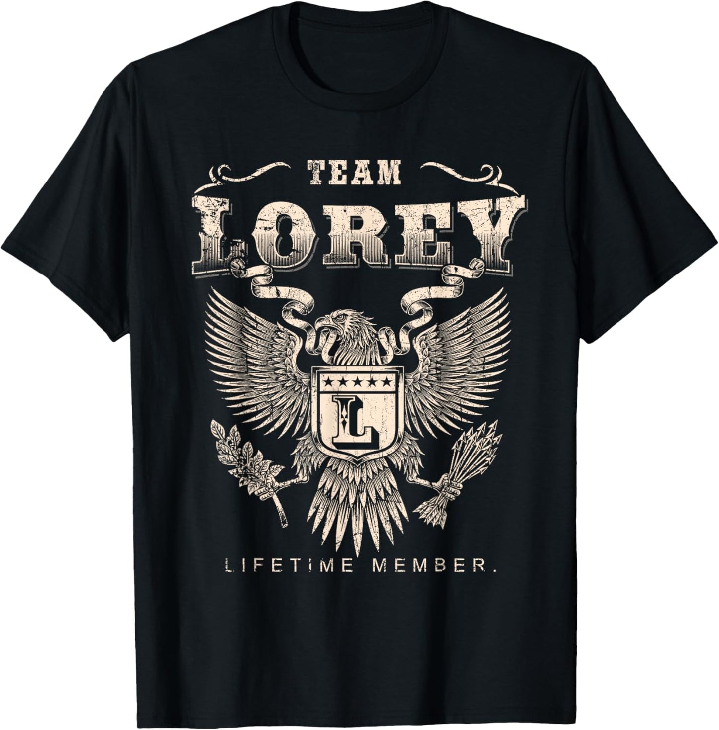 Team Lorey Lifetime Member - Lorey Name T-Shirt - T-Shirt | Black