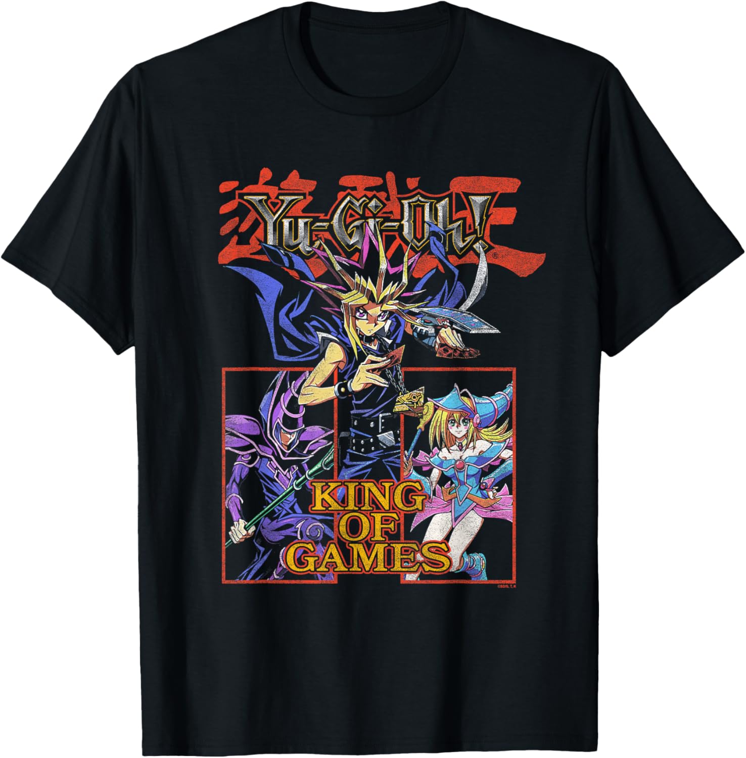 Yu-Gi-Oh! Duel Monsters Yugi and Monsters Collage Anime T-Shirt - T-Shirt | Black