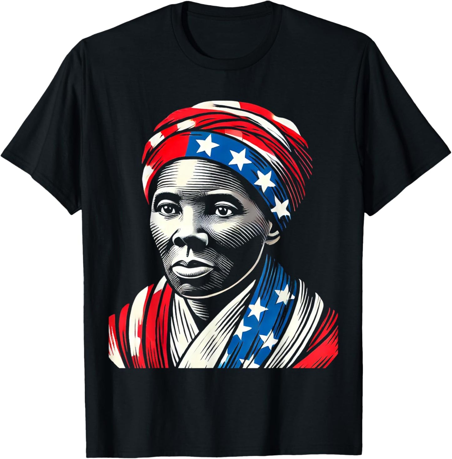 Harriet Tubman Underground Railroad American Hero Design T-Shirt - T-Shirt | Black