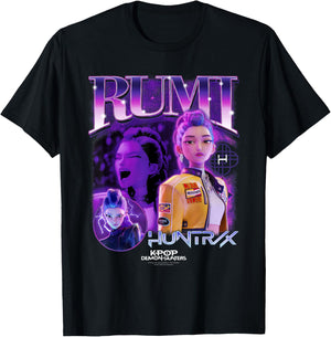 KPop Demon Hunters Rumi Bootleg Officially Licensed T-Shirt - T-Shirt | Black