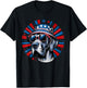 Red Blue Flag Patriotic USA 4th Of July Dog Lover Great Dane T-Shirt - T-Shirt | Black