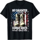 My Daughter Wears Combat Boots Proud Army Dad Veteran Day T-Shirt - T-Shirt | Black