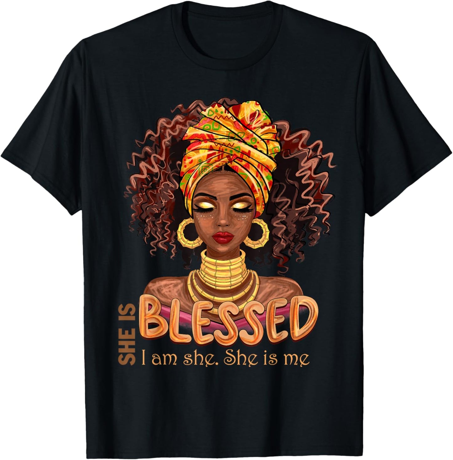 She is Blessed Juneteenth I Am She She is Me Freedom 1865 T-Shirt - T-Shirt | Black