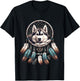 Dream Without Fear Wolf Dreamcatcher T-Shirt - T-Shirt | Black