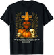 Sacred Heart Halloween Jesus Skulls Pumpkins Christian Cross T-Shirt - T-Shirt | Black