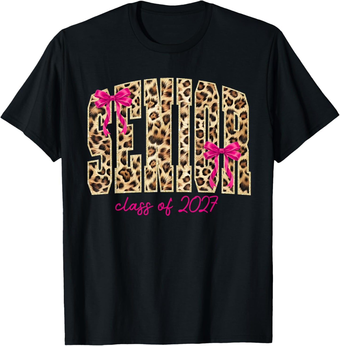 Graduation 2027 Leopard T-Shirt - T-Shirt | Black