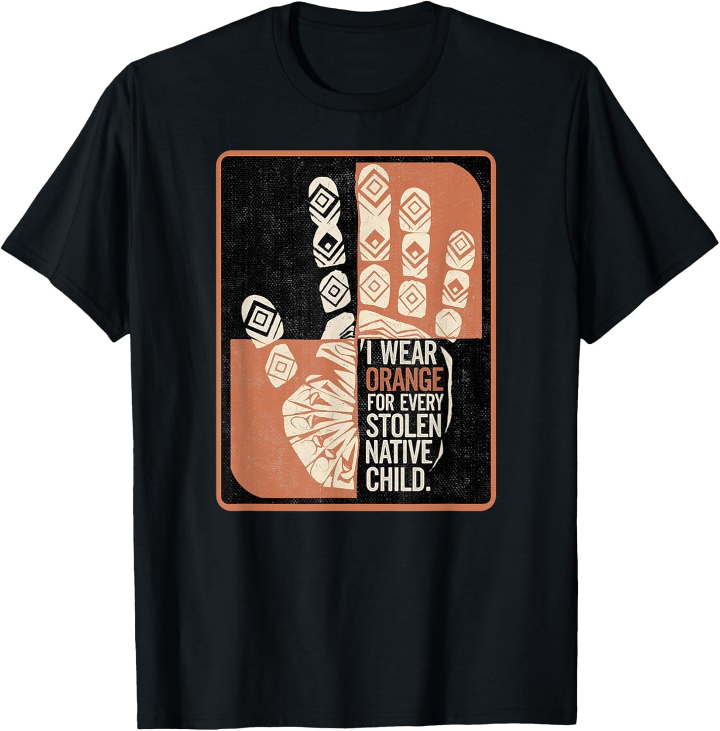 I Wear Orange for Every Stolen Native Child Awareness Shirt T-Shirt - T-Shirt | Black