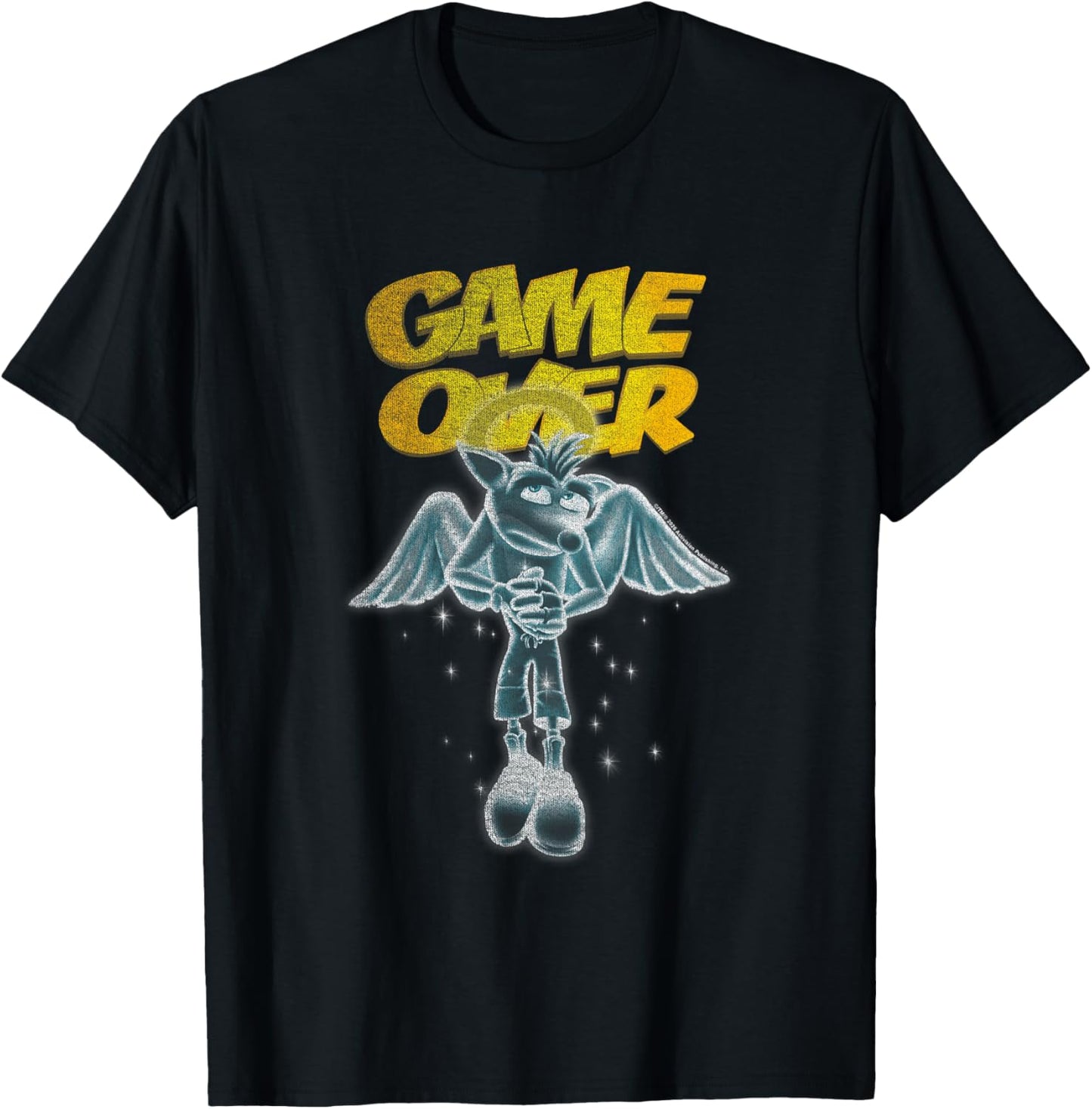 Kids Crash Bandicoot Game Over Angel Video Game T-Shirt - T-Shirt | Black