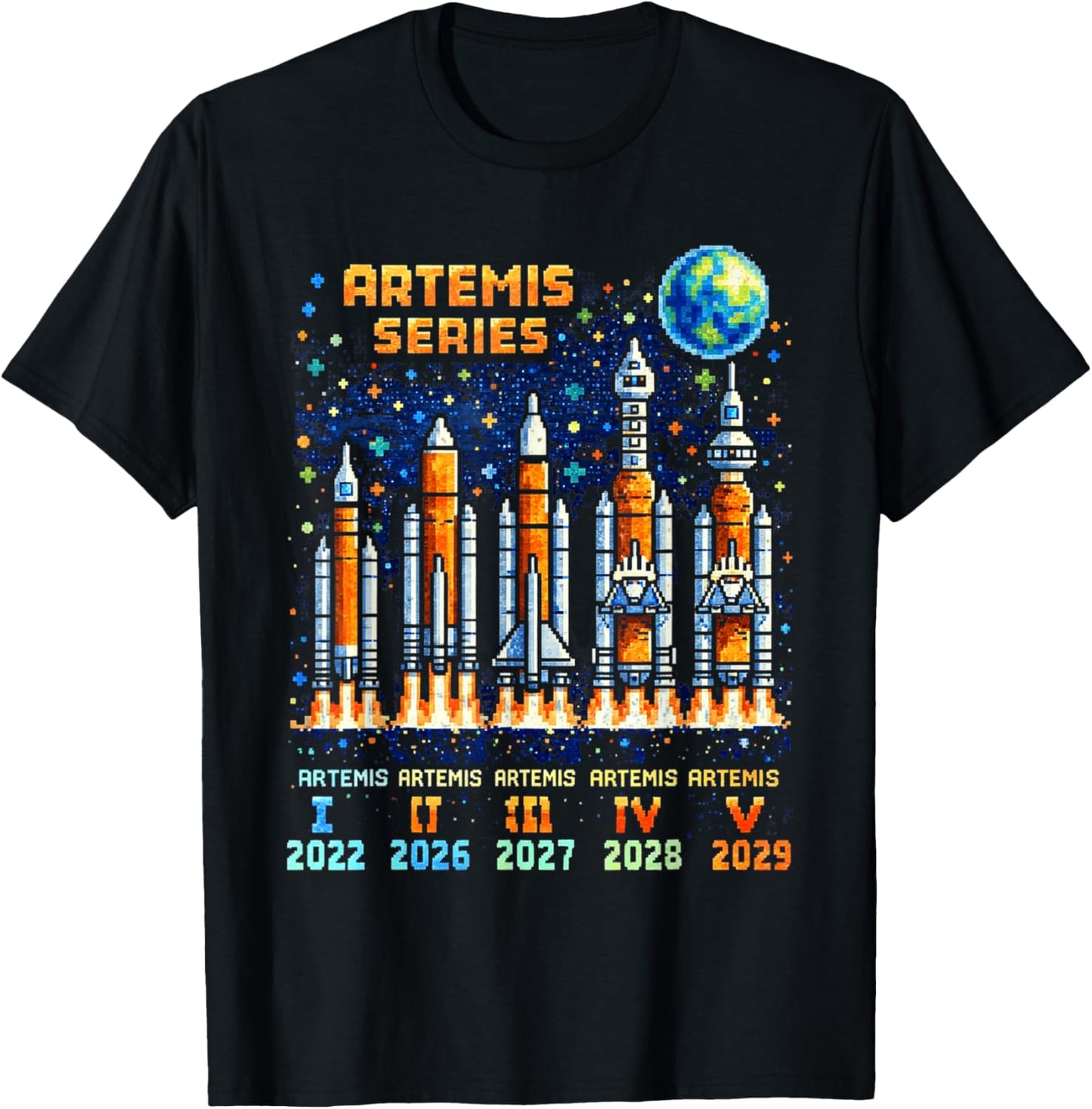 Artemis II 2026 Rocket Launch Mission to The Moon Artemis 2 T-Shirt - T-Shirt | Black