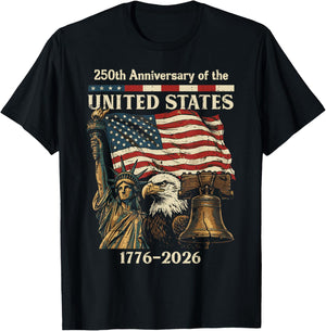 250th Anniversary of United States 250 Years 4th of July Men T-Shirt - T-Shirt | Black