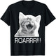 Roarr! Cute Kitten roars Cat Lover retro pixel Design funny T-Shirt - T-Shirt | Black
