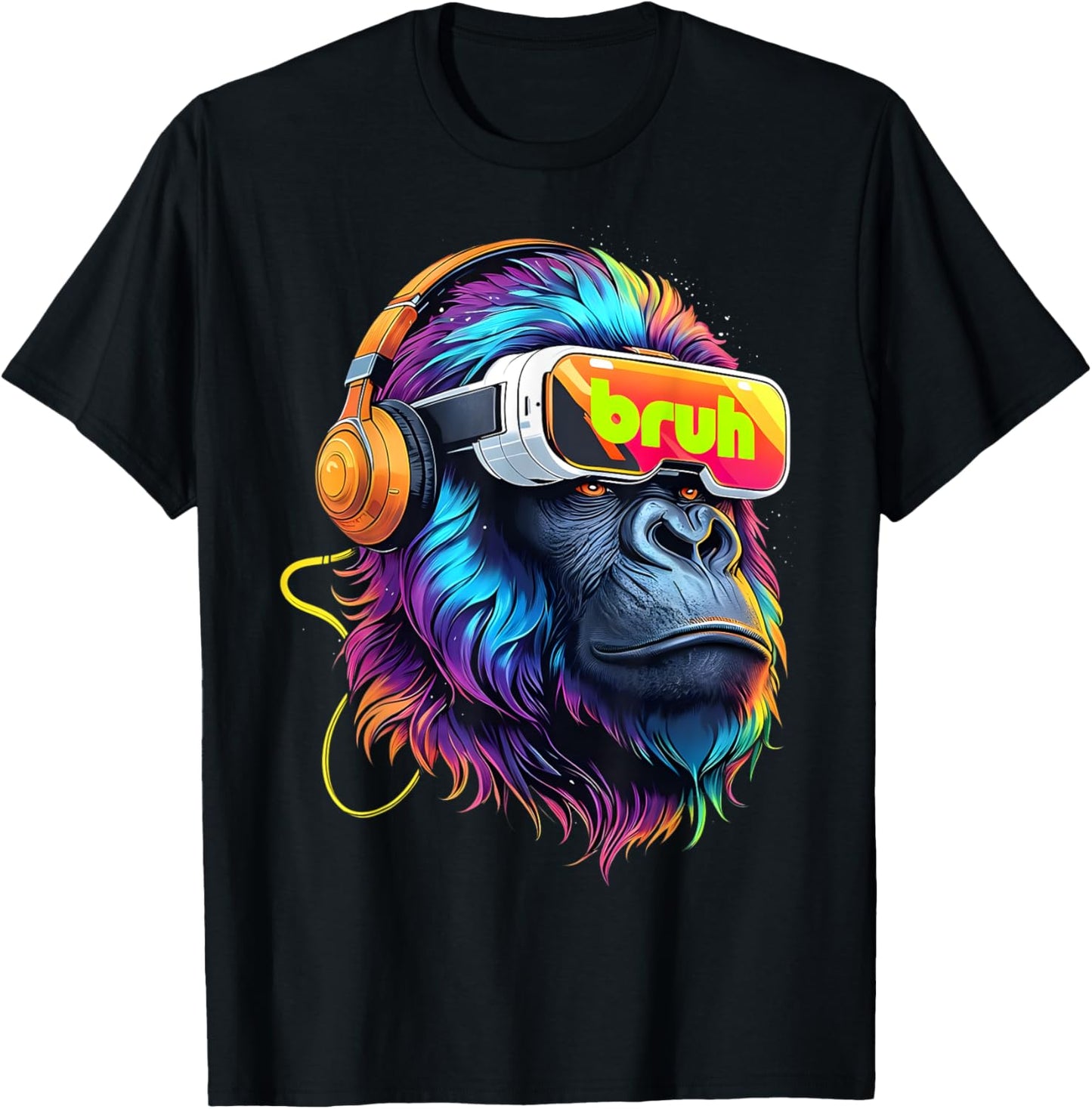 Bruh Gorilla Birthday Boys Men Women Funny Birthday Gorilla T-Shirt - T-Shirt | Black