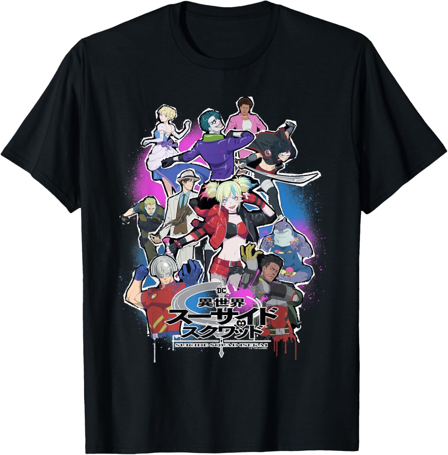 Suicide Squad Isekai Poster T-Shirt - T-Shirt | Black