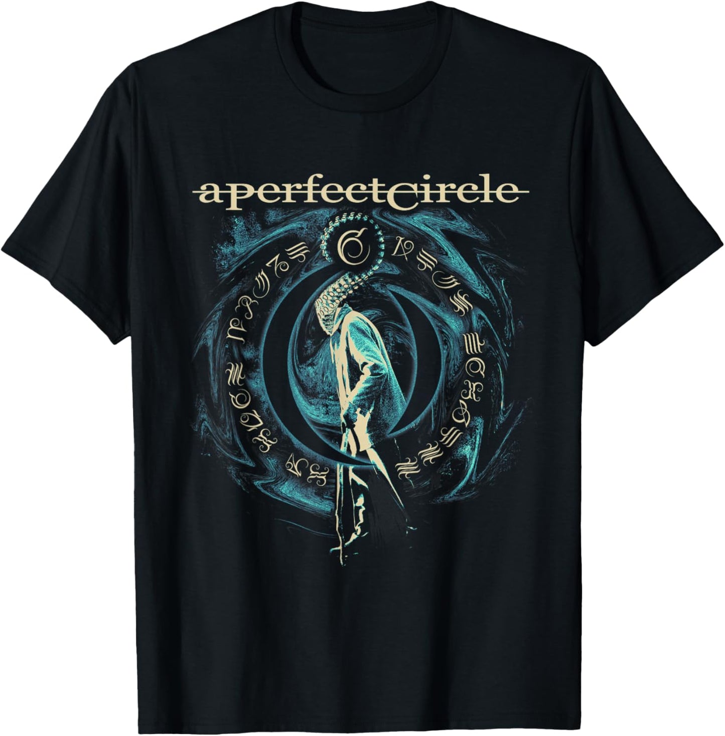 A Perfect Circle Magdelena Remix Blue T-Shirt - T-Shirt | Black