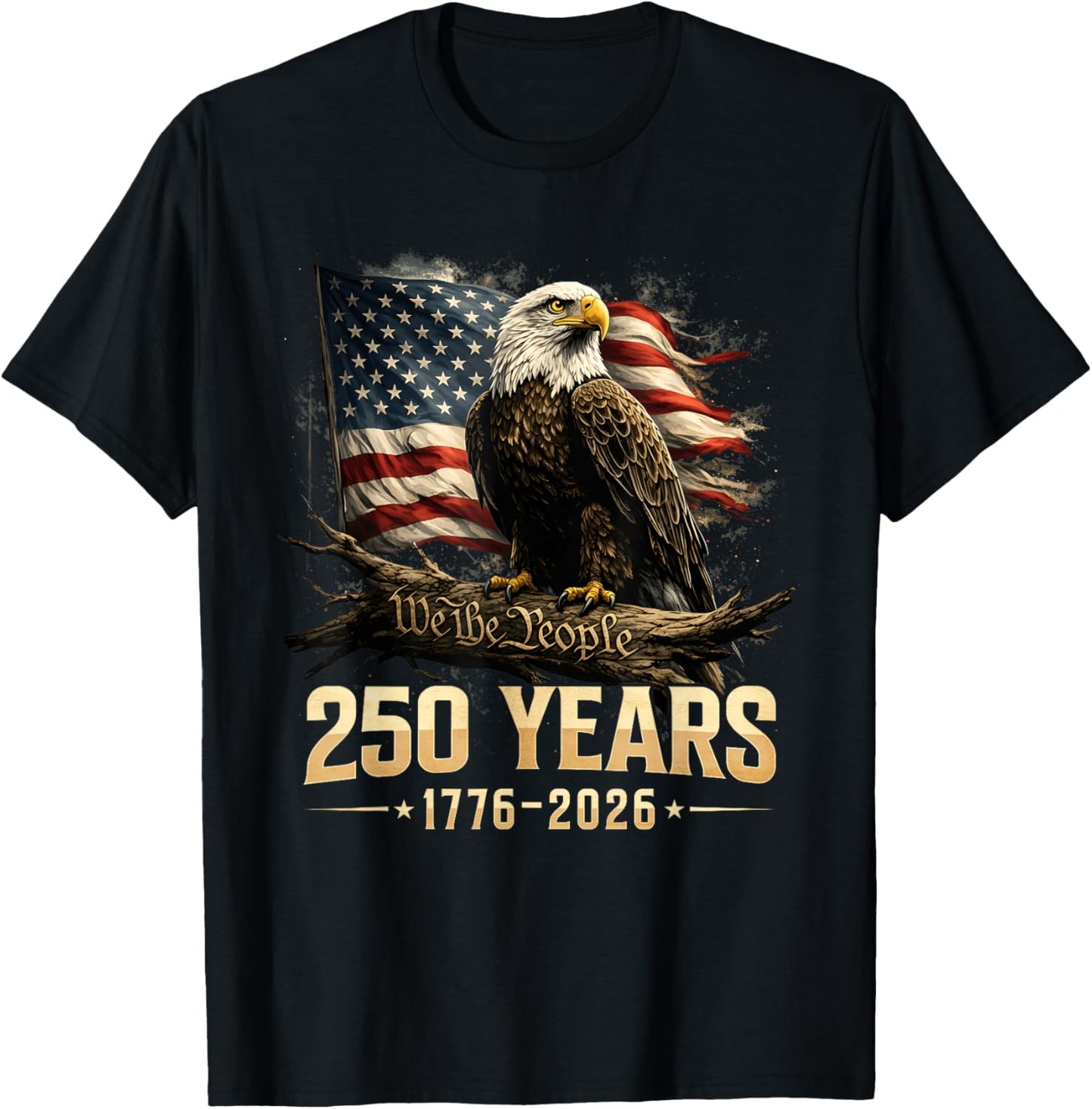 250th Anniversary USA Patriotic 250 Years American 4th July T-Shirt - T-Shirt | Black