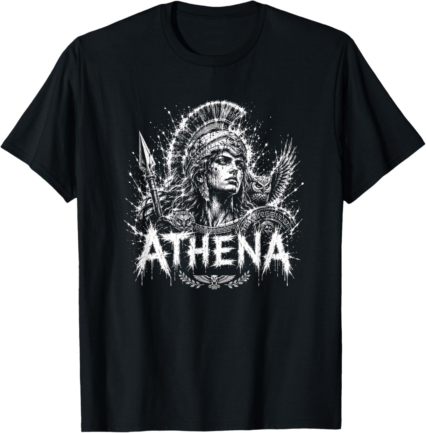 Athene Göttin der griechischen Mythologie Heroisch T-Shirt - T-Shirt | Black