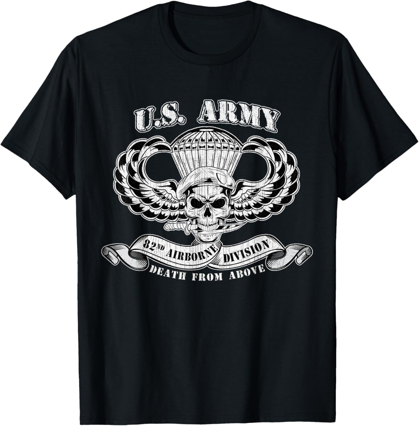 82nd Airborne Division Paratrooper Veteran Fort Bragg Gifts T-Shirt - T-Shirt | Black