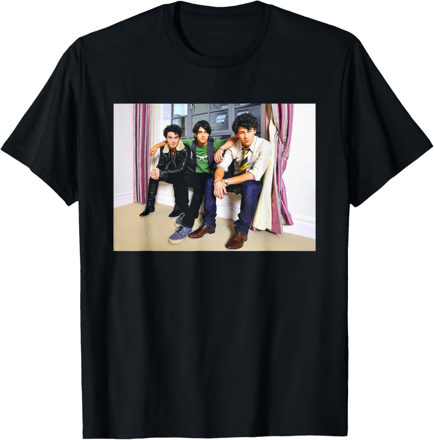 The Jonas Brothers Camp Rock Promo Photo T-Shirt - T-Shirt | Black