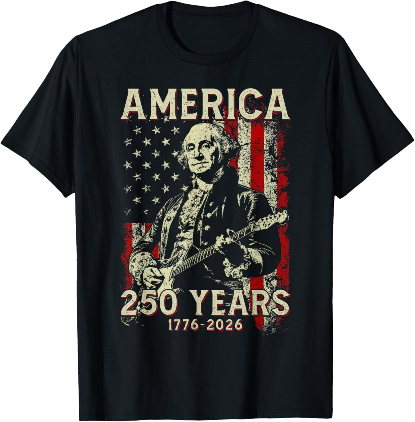 250 Years American 250th Anniversary USA Patriotic 4th July T-Shirt - T-Shirt | Black