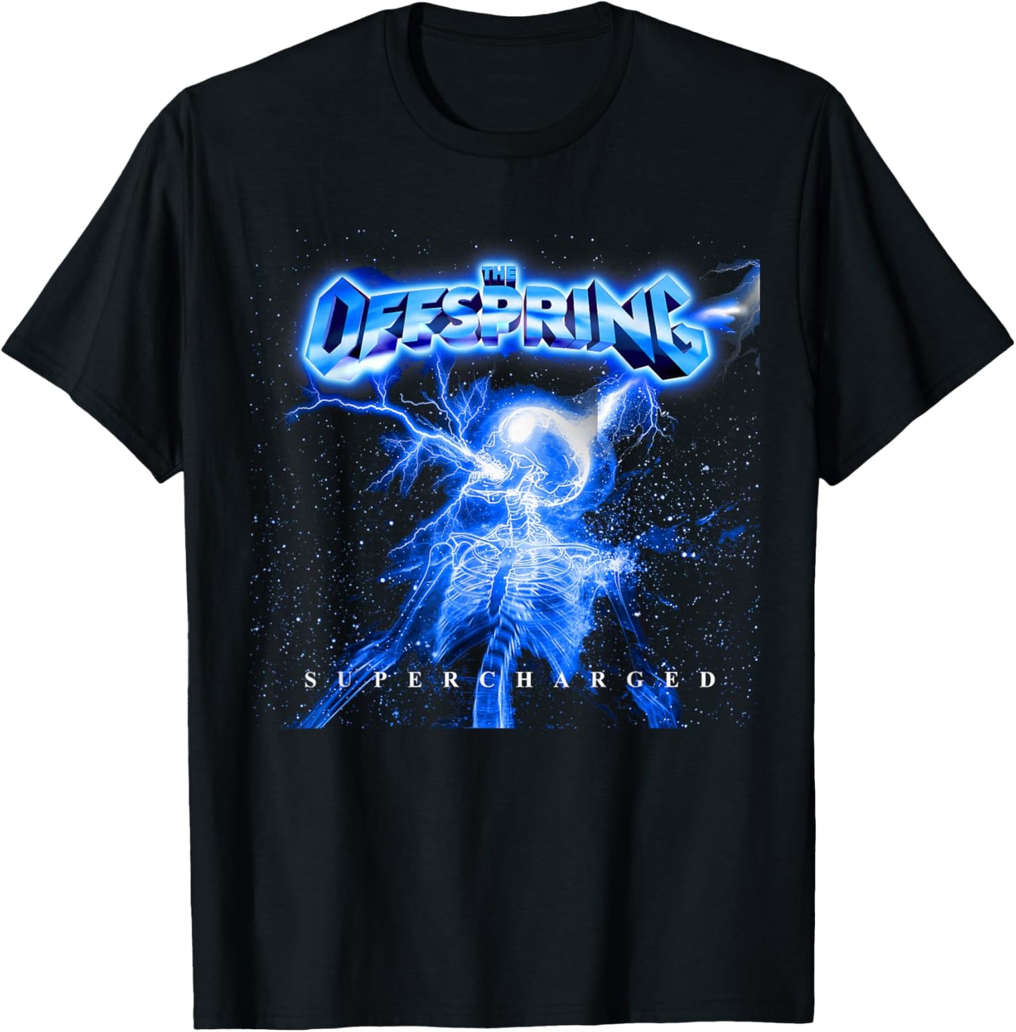 The Offspring Supercharged (Neon Blue) T-Shirt - T-Shirt | Black