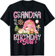Grandma Of The Birthday Girl Pink Farm Cow First Birthday T-Shirt - T-Shirt | Black