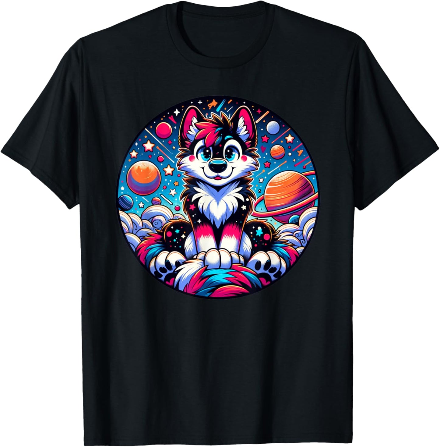 Funny Furry Fandom and Furries Convention T-Shirt - T-Shirt | Black