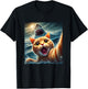 Cat Selfie With Shark Funny T-Shirt - T-Shirt | Black