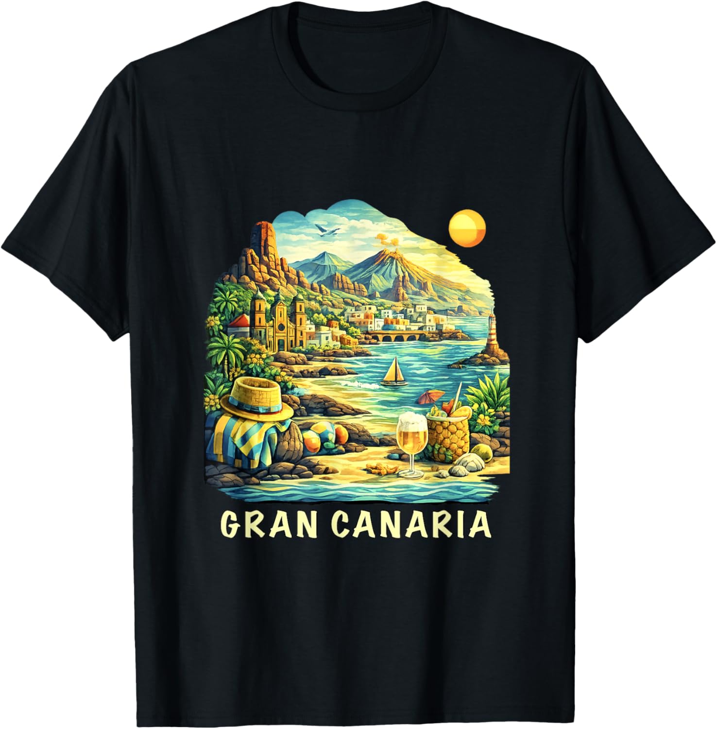 Gran Canaria Espagne T-Shirt - T-Shirt | Black