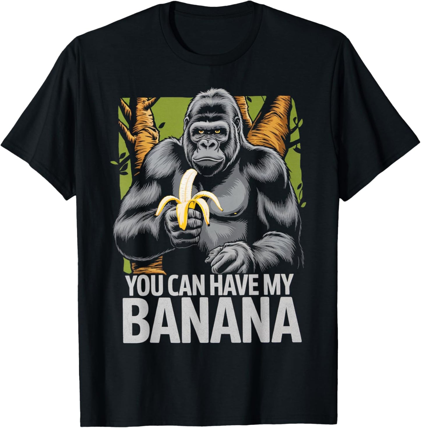 Funny Animal Gorilla Adult Humor T-Shirt - T-Shirt | Black