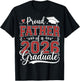 Proud Father of a Class of 2026 Graduate Senior Graduation T-Shirt - T-Shirt | Black