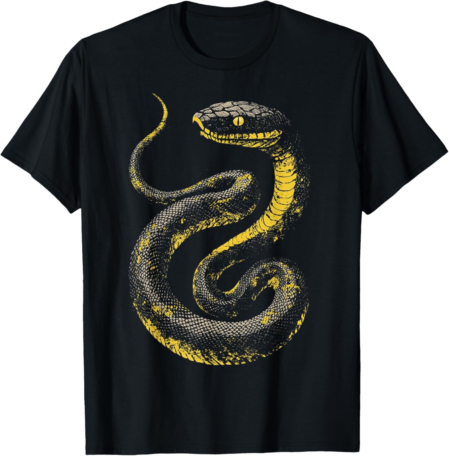 Schlange Tier Motiv Artwork Schlange T-Shirt - T-Shirt | Black