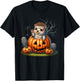 Funny Hedgehog Mummy Pumpkin Halloween Kids T-Shirt - T-Shirt | Black