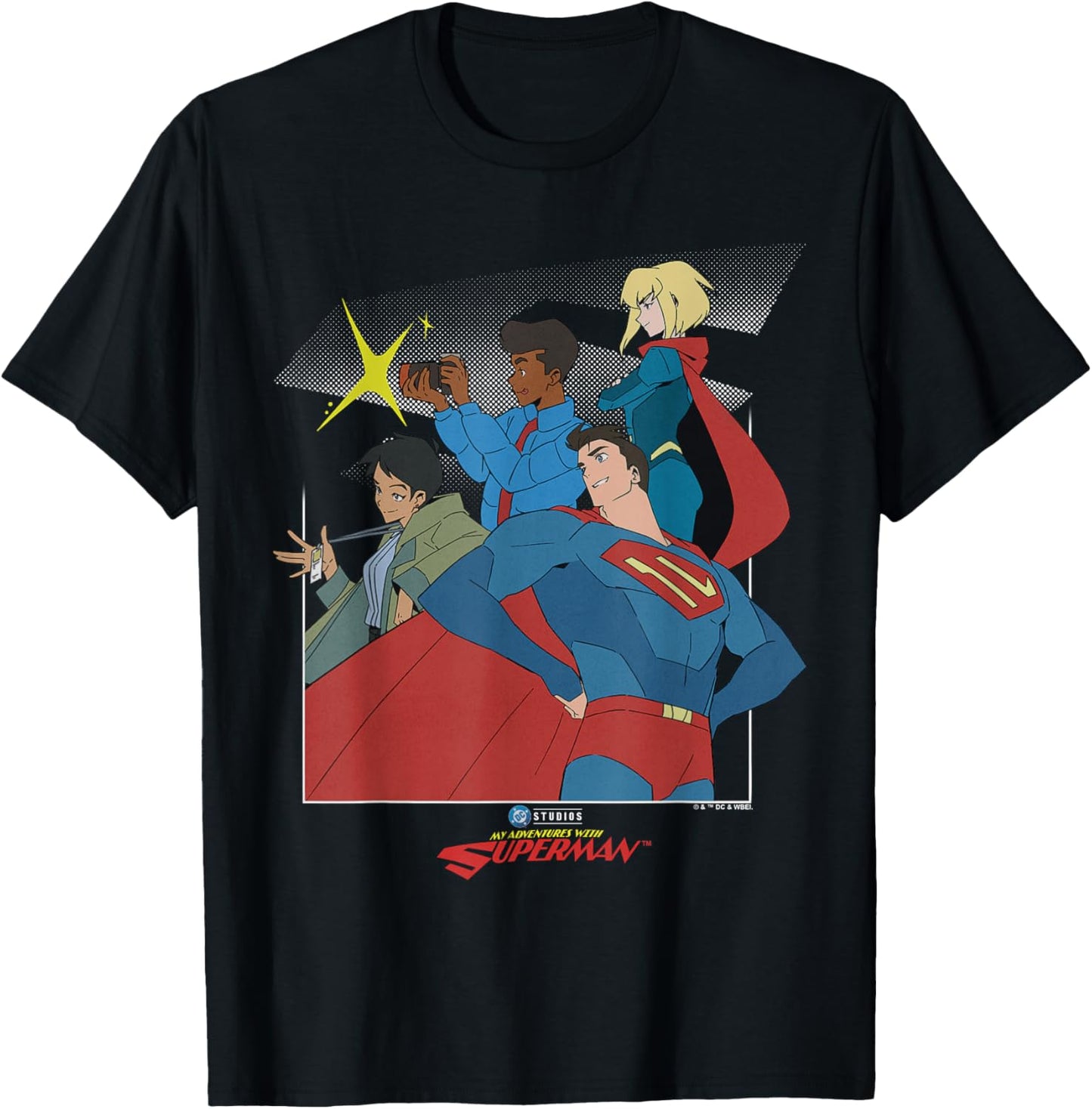 My Adventures with Superman Group Pose T-Shirt - T-Shirt | Black