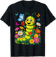 Cute Caterpillar Costume Floral Garden Bug Lover Flower T-Shirt - T-Shirt | Black
