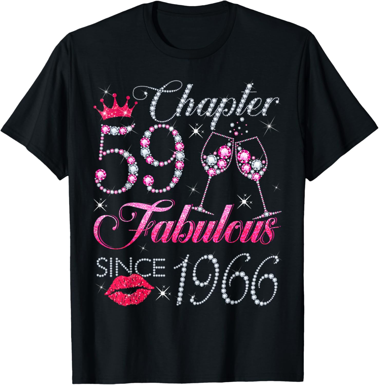 Chapter 59 Fabulous Since 1966 59Th Birthday Gift T-Shirt - T-Shirt | Black