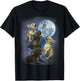 Pibble Howling at The Moon Gen Z Meme Dogs Lovers Men Women T-Shirt - T-Shirt | Black
