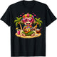 Funny Monkey Hawaiian Costume Kids Summer Vacation Monkey T-Shirt - T-Shirt | Black