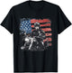Patriotic Biker Cop. American Officer Motorcycle Police T-Shirt - T-Shirt | Black